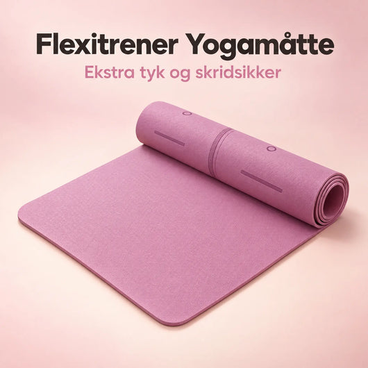 Flexitrener™ Yogamåtte – Ekstra Tyk & Skridsikker